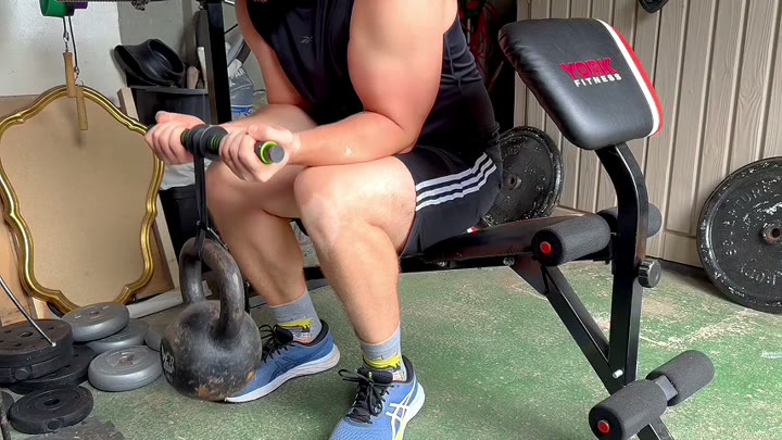 Wrist Curls with a Single Bar