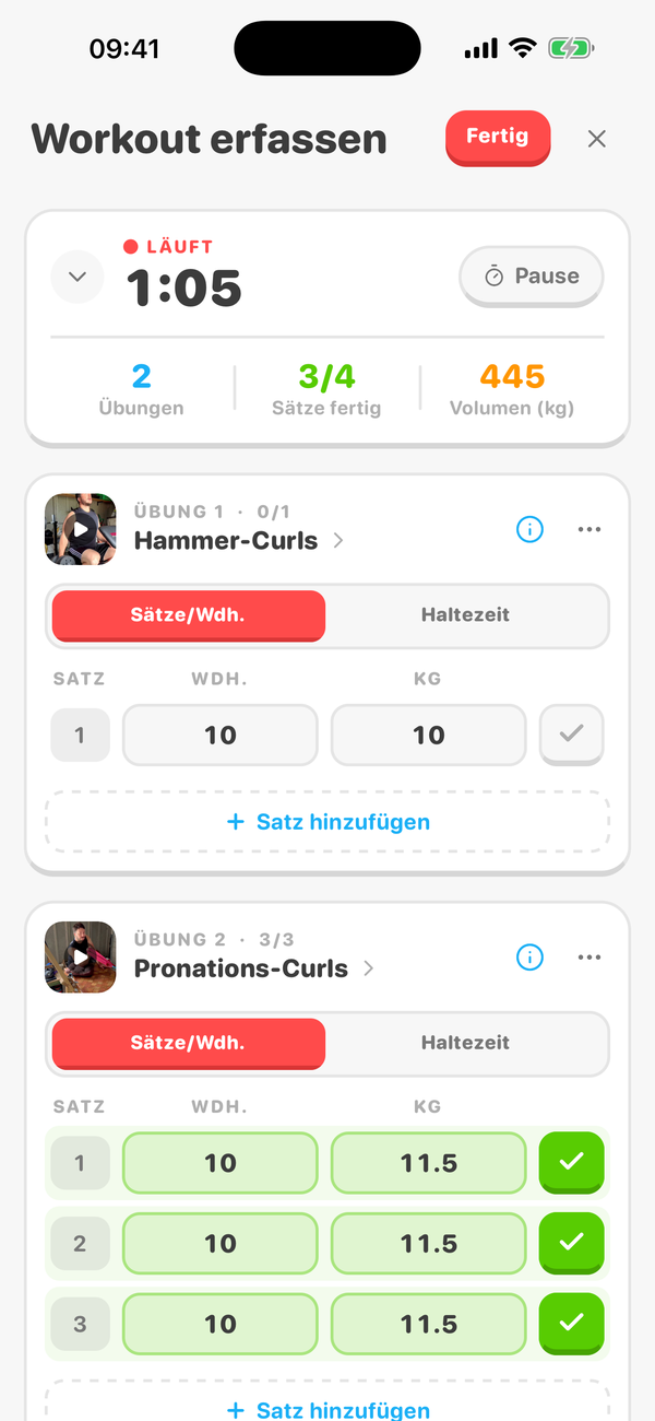 Trainingslog